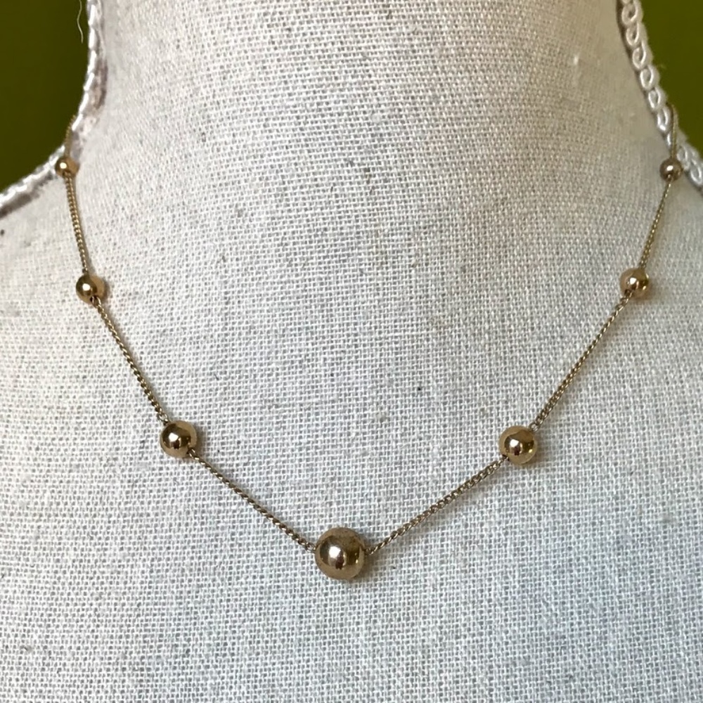 Citation Vintage Gold Plated Bead Choker